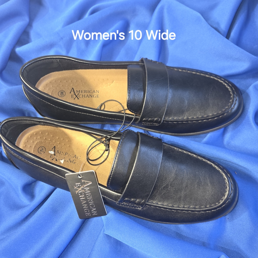 American Exchange Classic Black Men's Loafers